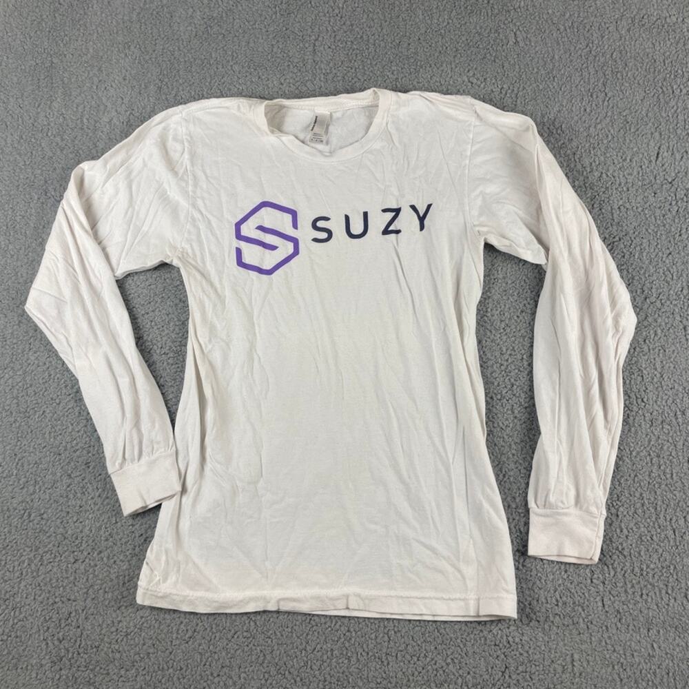 American Apparel Women's Small White Suzy 100% Cotton Long Sleeve Shirt